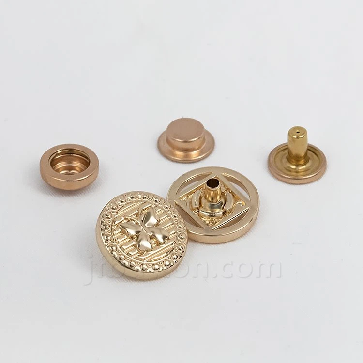 coloured metal snap fasteners