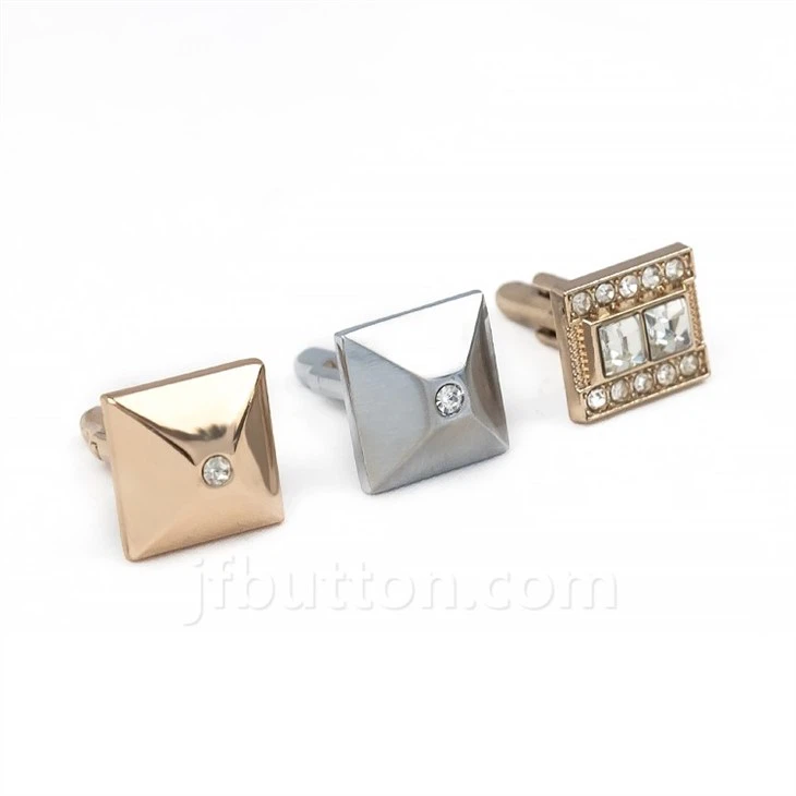 White Gold Cufflinks With Diamonds