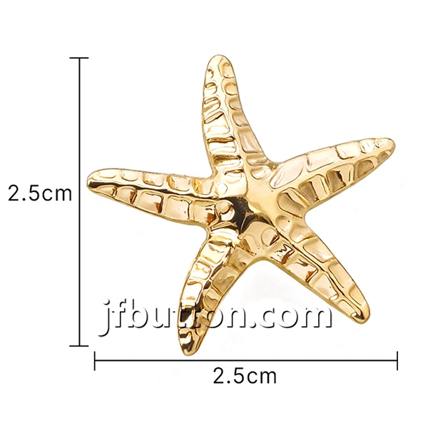 Metal Starfish Buttons With Shank best