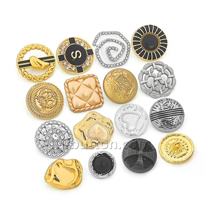Silver And Gold Shank Buttons