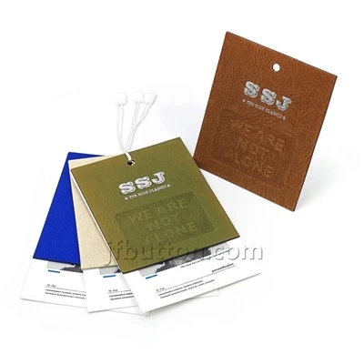 Etiquetas colgantes de ropa con cadena