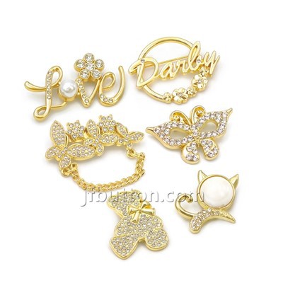 Broche Con Silueta De Dama