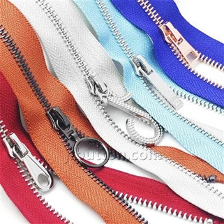 Cremalleras de metal de colores