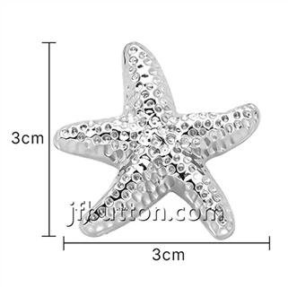 Botones decorativos de metal con forma de estrella de mar