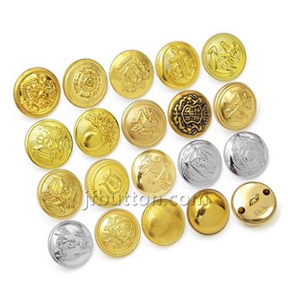 Botón de vástago de metal en relieve para traje militar