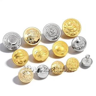 Botones militares de latón antiguos