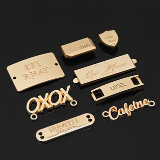 Placas con logotipo de metal para bolsos personalizados
