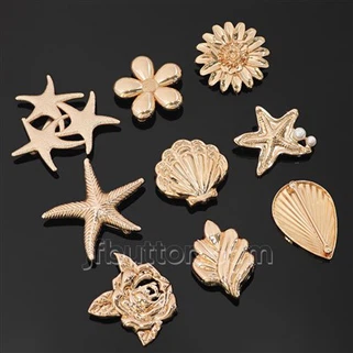 Herrajes decorativos para trajes de baño con forma de estrella de mar