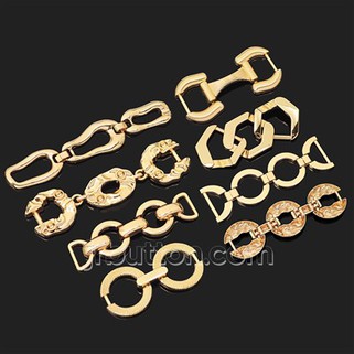 Hebilla De Metal Dorada Para Mocasines