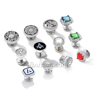 Tachuelas de camisa con diamantes de imitación