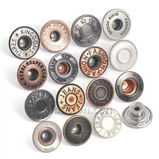 Botones de jeans de cobre