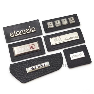 Etiquetas de tejido de cuero personalizadas
